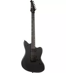 SPIRA GUITARS - J400MBK SATIN BLACK 24 FRETTES JUMBO