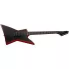 LTD - EXL-7 BARITONE BLACK METAL RED BURST SATIN