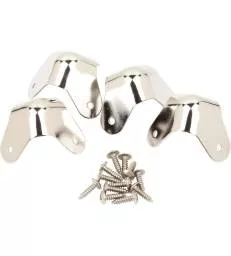 FENDER - PURE VINTAGE 3-SCREW MOUNT AMPLIFIER CORNERS (4) NICKEL