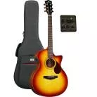 KEPMA GUITARS - SOLID TOP SERIES - F0E GRAND AUDITORIUM CHERRY BURST