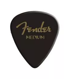 FENDER - CLASSIC CELLULOID BLACK 351 SHAPE MEDIUM 12 COUNT