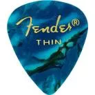 FENDER - PREMIUM CELLULOID 351 SHAPE PICKS THIN OCEAN TURQUOISE 12-PACK