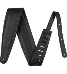 FENDER - 3.5" PREMIUM LEATHER STRAP BLACK