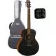 KEPMA GUITARS - TRAVEL SERIES - ES36E-K10 MINI OM BLACK