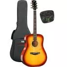 KEPMA GUITARS - SOLID TOP SERIES - F1E DREADNOUGHT CHERRY BURST
