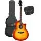 KEPMA GUITARS - SOLID TOP SERIES - F2SE GRAND AUDITORIUM CHERRY BURST
