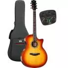 KEPMA GUITARS - SOLID TOP SERIES - F2SE GRAND AUDITORIUM CHERRY BURST