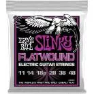 ERNIE BALL - FILET PLAT POWER SLINKY FLATWOUND 11 - 48