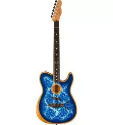 FENDER - LIMITED EDITION AMERICAN ACOUSTASONIC TELECASTER EBONY FINGERBOARD BLUE PAISLEY