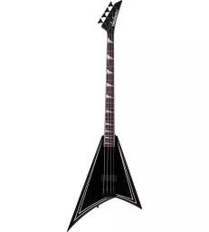 JACKSON - X SERIES RRB IV RHOADS BASS AMARANTH FINGERBOARD BLACK WITH WHITE PINSTRIPES