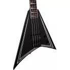 JACKSON - X SERIES RRB IV RHOADS BASS AMARANTH FINGERBOARD BLACK WITH WHITE PINSTRIPES