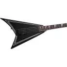 JACKSON - X SERIES RRB IV RHOADS BASS AMARANTH FINGERBOARD BLACK WITH WHITE PINSTRIPES