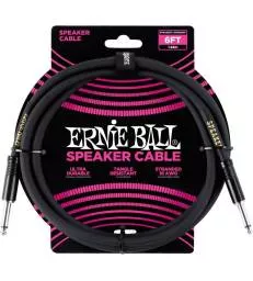 ERNIE BALL - CABLES HAUT-PARLEUR CLASSIC JACK/JACK 183CM NOIR