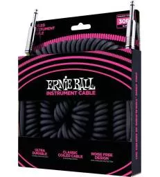 ERNIE BALL - CABLES INSTRUMENT TORSADES JACK/JACK 9M NOIR