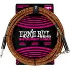 ERNIE BALL - CABLES INSTRUMENT GAINE TISSEE JACK/JACK COUDE 3M ORANGE NOIR