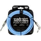 ERNIE BALL - CABLES INSTRUMENT FLEX JACK/JACK COUDE 3M BLEU