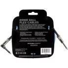 ERNIE BALL - CABLES INSTRUMENT FLEX JACK/JACK COUDE 3M BLEU