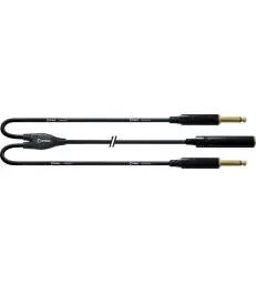 CORDIAL - CABLE Y BRELLE JACK MONO FEMELLES/2 JACK MONO MALES 30 CM