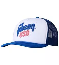 GIBSON ACCESSORIES - GIBSON USA FOAM TRUCKER WHITE / BLUE
