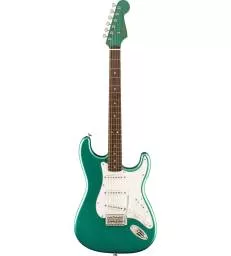 SQUIER - LIMITED EDITION CLASSIC VIBE '60S STRATOCASTER MAPLE FINGERBOARD PARCHMENT PICKGUARD MATCHING HEADSTOCK SHERWOOD GREEN