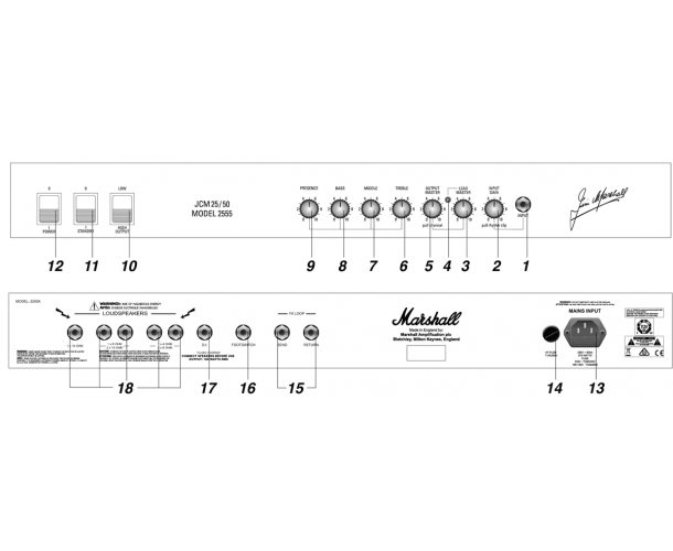 Marshall - Tete 100 Watts Silver Jubilee Tête Amplis