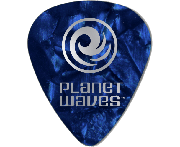 PLANET WAVES - 25 MEDIATORS CELLULOID BLEU NACRE ,50MM