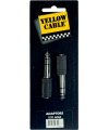 YELLOW CABLE - AD04 ADAPTATEUR JACK STEREO MALE / MINI JACK 3.5 STEREO FEMELLE (LA PAIRE)