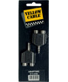 YELLOW CABLE - ADAPTATEUR JACK STEREO 3.5 MALE / RCA FEMELLE X2 (LA PAIRE)