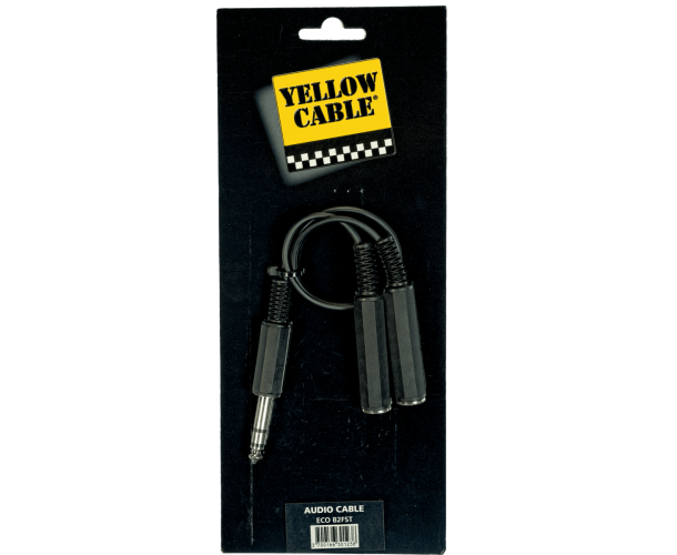 YELLOW CABLE - B2FST RACCORD 2X JACK MONO FEMELLE/ JASK STEREO MALE