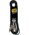 YELLOW CABLE - K06M-3 CORDON JACK MALE  STEREO  3.5/ 2X RCA MALE 3M