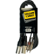 YELLOW CABLE - K09-3 CORDON 2X XLR MALE/2 RCA MALE 3M