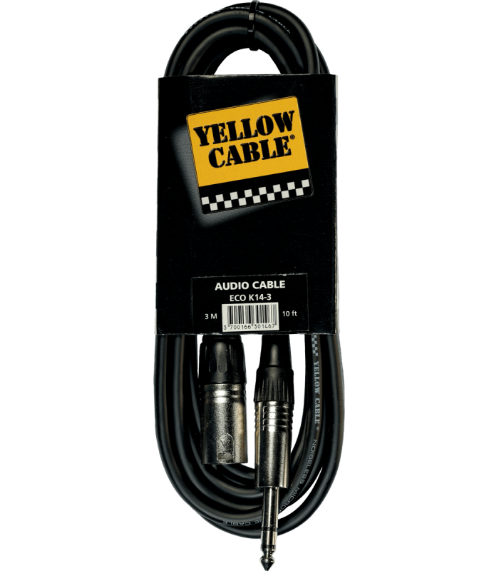 Yellow Cable - K14-3 Cordon Jack Stereo/xlr Male 3m Câbles Et