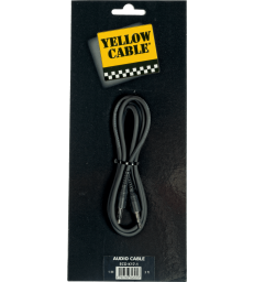 YELLOW CABLE - CORDON JACK MALE STEREO 3.5 / JACK MALE STEREO 3.5  1M