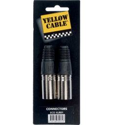 YELLOW CABLE - FICHE XLR MALE METAL (LA PAIRE)