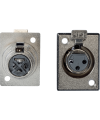 YELLOW CABLE - EMBASE XLR FEMELLE METAL( LA PAIRE)