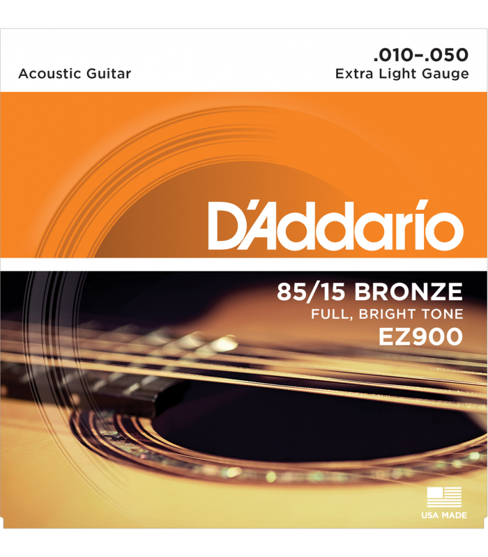 D'addario - Ez900 Cordes Guitare Acoustique Extra Light 10-50 Cordes Pour Guitare  Acoustique & Electro 