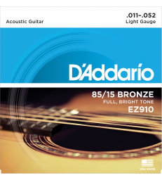 D'ADDARIO - EZ910 CORDES GUITARE ACOUSTIQUE  LIGHT 11-52