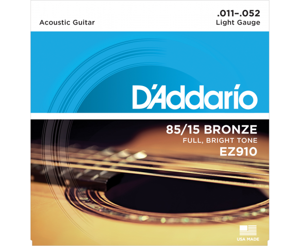 D'ADDARIO - EZ910 CORDES GUITARE ACOUSTIQUE LIGHT 11-52