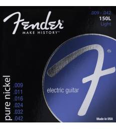 FENDER - Original 150 Guitar Strings  Pure Nickel Wound  Ball End  150L .009-.042 Gauges  (6)