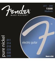 FENDER - Original 150 Guitar Strings  Pure Nickel Wound  Ball End  150M .011-.049 Gauges  (6)