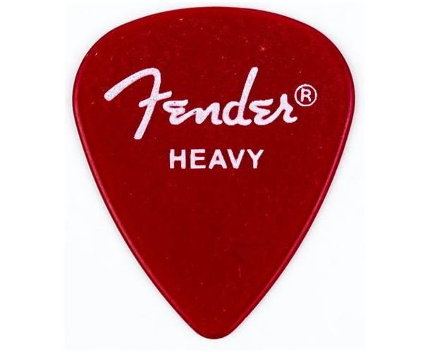 FENDER - California Clear  Picks  Heavy  Candy Apple Red  12 Count