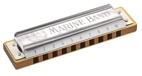 10 trous en Fa# HOHNER Harmonica Hohner Marine Band 1896 F# Naturel mineur 