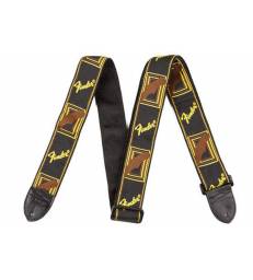 FENDER - COURROIE MONOGRAMME BLACK/YELLOW STRAPS