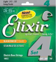 ELIXIR - NANOWEB BASS LONG SCALE STAINLESS STEEL LIGHT  45-100