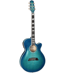 TAKAMINE - THIN LINE FXC TSP178AC SEE THROUGH BLUE BURST