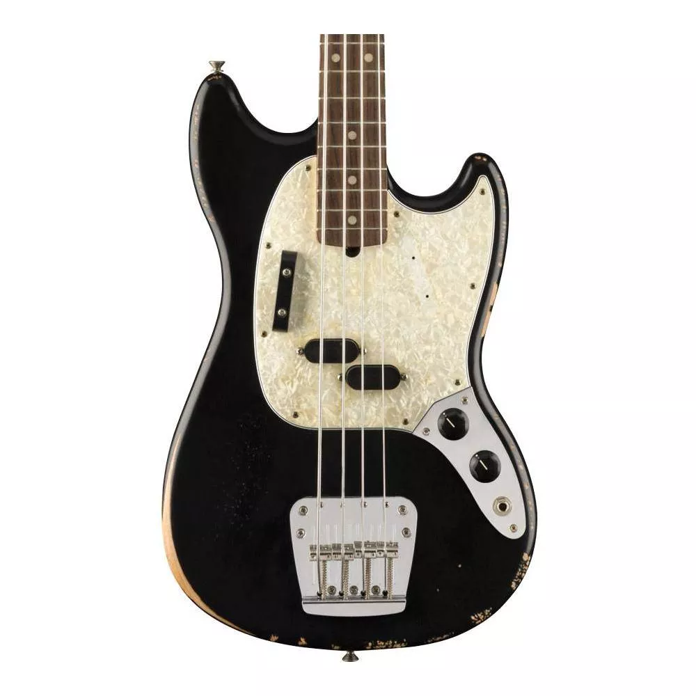 ベース FENDER JMJ Road Worn Mustang Bass Black Fender Jmj Road Worn Mustang Bass Black Basse électrique